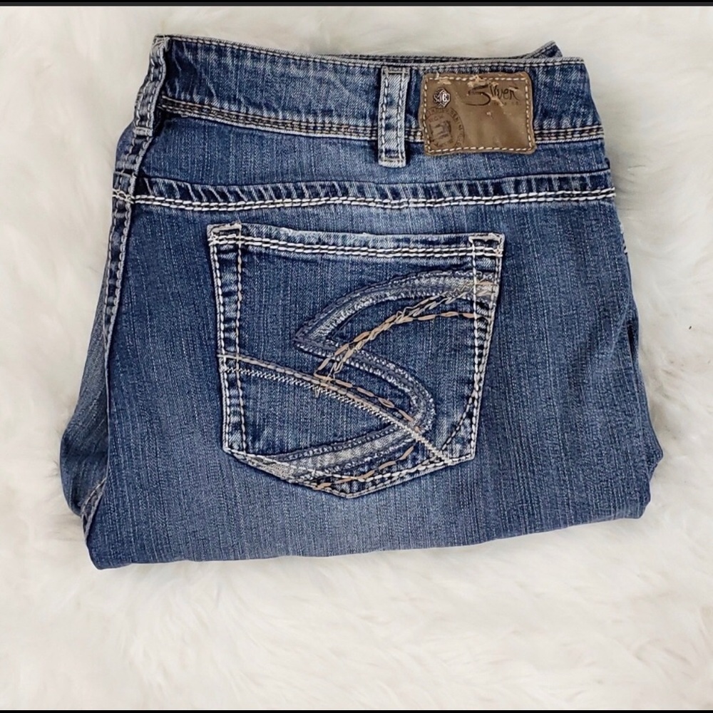 Silver Suki Stretch Capri Plus size 20
